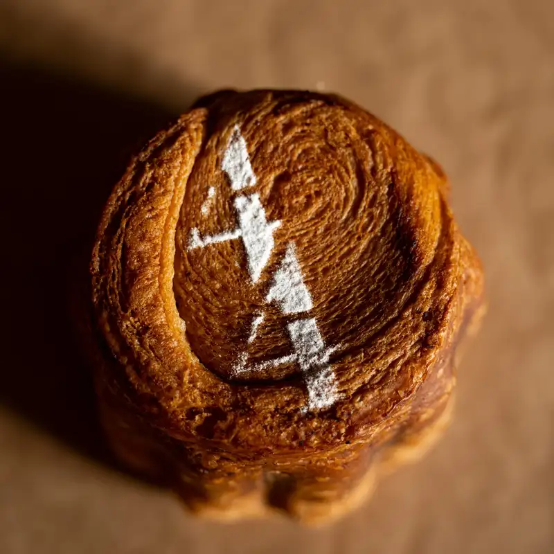 Brioche cannelée dorée vue de profil, boulangerie Quatre-Quarts à Bordeaux